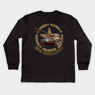 M18 Hellcat WW2 American Tank Destroyer Kids Long Sleeve T-Shirt